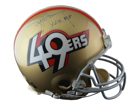 Joe Montana and Steve Young Signed 49ers Alternate Logo Football Helmet